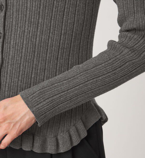 UNITED ARROWS green label relaxing「【別注】＜tyn.TGOR＞フリル リブ フード カーディガン」|カーディガン|