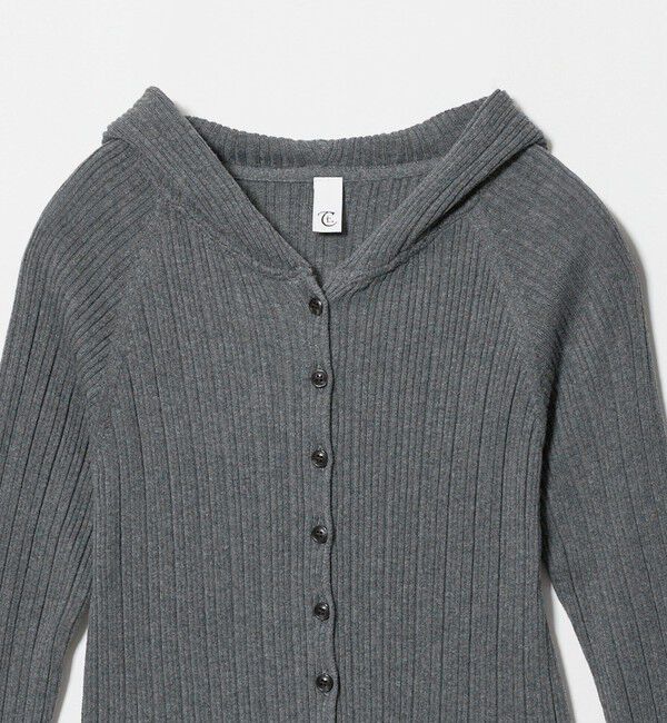 UNITED ARROWS green label relaxing「【別注】＜tyn.TGOR＞フリル リブ フード カーディガン」|カーディガン|