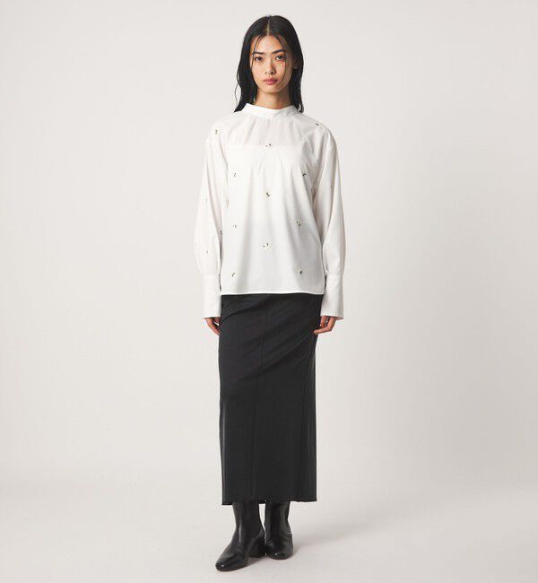 EMMEL REFINES「＜EMMEL REFINES＞EM バンドカラー シシュウ 2WAY シャツ」|シャツ・ブラウス|