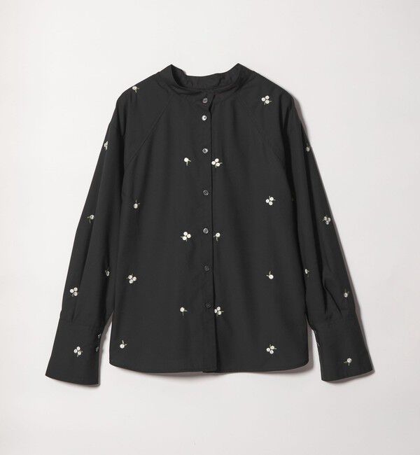 EMMEL REFINES「＜EMMEL REFINES＞EM バンドカラー シシュウ 2WAY シャツ」|シャツ・ブラウス|BLACK