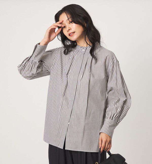 UNITED ARROWS green label relaxing「ニットベスト&times;フリルネック ブラウス」|シャツ・ブラウス|