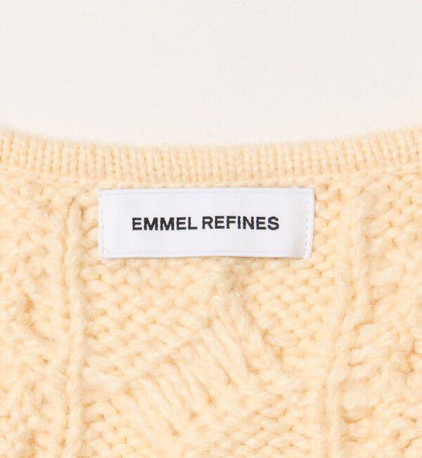 EMMEL REFINES「＜EMMEL REFINES＞EM ケーブル フリル チュニック ベスト」|ニット・セーター|