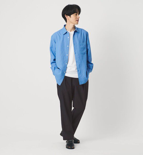 BEAUTY&YOUTH UNITED ARROWS「KOMATSU PACK 1プリーツ イージー ワイド テーパード パンツ NO.9 セットアップ対応 撥水 ウォッシャブル」|チノ|