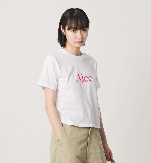 NICE WEATHER「＜NICE WEATHER＞ウィメンズ NICE ロゴ Tシャツ」|Tシャツ・カットソー|
