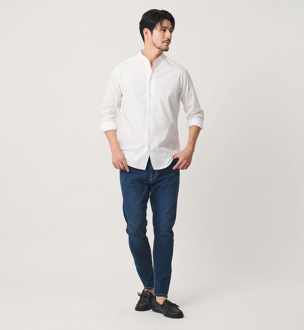 BEAUTY&YOUTH UNITED ARROWS「【WEB限定 WARDROBE SMART】コットン バンドカラー スキッパー シャツ」|シャツ・ブラウス|