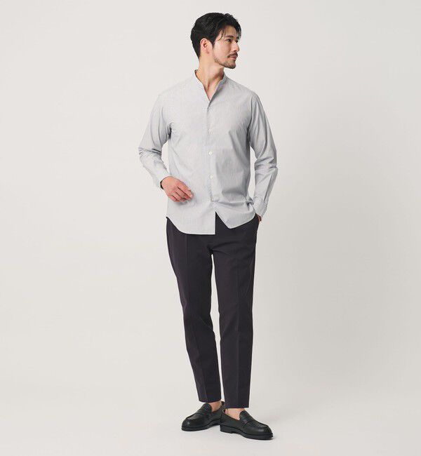 BEAUTY&YOUTH UNITED ARROWS「【WEB限定 WARDROBE SMART】コットン バンドカラー スキッパー シャツ」|シャツ・ブラウス|