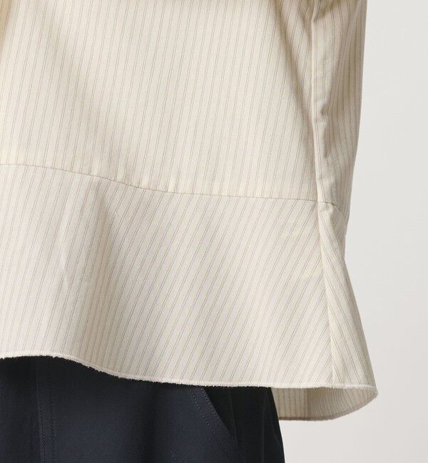 BEAUTY&YOUTH UNITED ARROWS「ソリッド＆ストライプ ラッフル シャツブラウス ウォッシャブル」|シャツ・ブラウス|