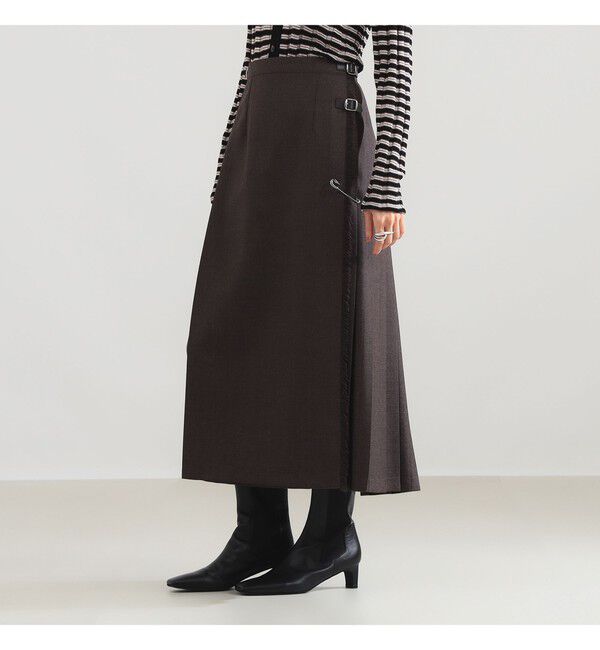 Demi-Luxe BEAMS 「【別注】O&rsquo;NEIL OF DUBLIN &times; Demi-Luxe BEAMS / ウール イージー ロング キルトスカート 85cm」|スカート|