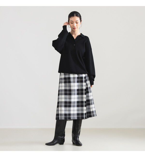 Demi-Luxe BEAMS 「【別注】O&rsquo;NEIL OF DUBLIN &times; Demi-Luxe BEAMS / ウール イージー ロング キルトスカート 73cm」|スカート|