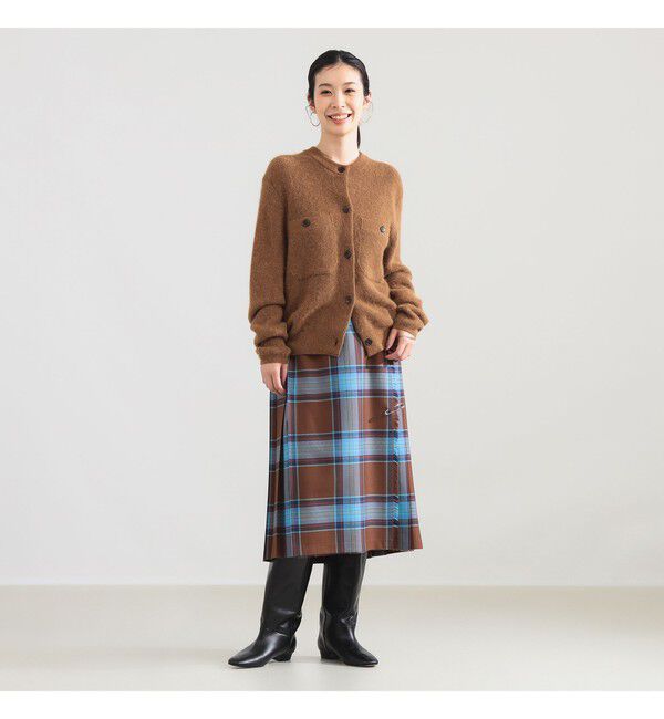 Demi-Luxe BEAMS 「【別注】O&rsquo;NEIL OF DUBLIN &times; Demi-Luxe BEAMS / ウール イージー ロング キルトスカート 73cm」|スカート|