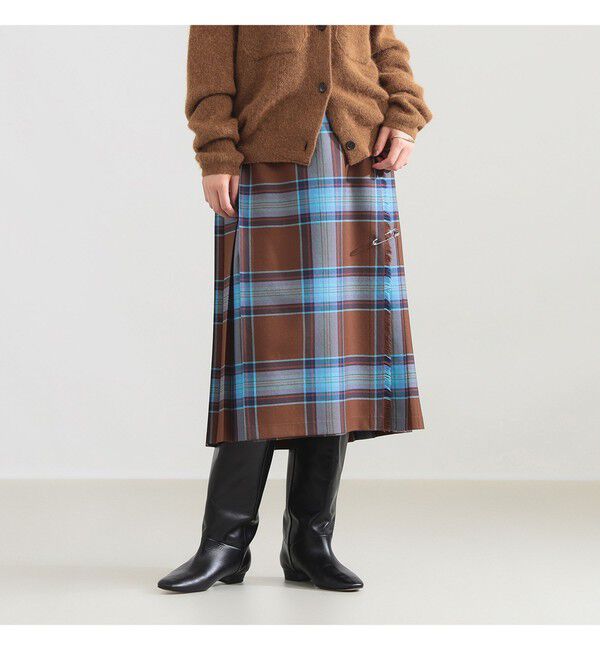 Demi-Luxe BEAMS 「【別注】O&rsquo;NEIL OF DUBLIN &times; Demi-Luxe BEAMS / ウール イージー ロング キルトスカート 73cm」|スカート|