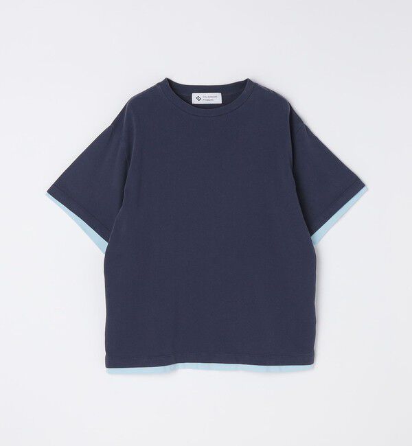 SHIPS「City Ambient Products: フェイク レイヤード Tシャツ」|Tシャツ・カットソー|ネイビー