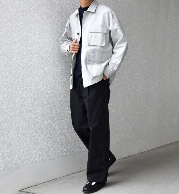 SHIPS any「SHIPS any: コットン/ナイロン ワッシャー BDU シャツ ジャケット (セットアップ対応)◇」|シャツ・ブラウス|