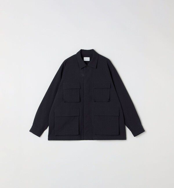 SHIPS any「SHIPS any: コットン/ナイロン ワッシャー BDU シャツ ジャケット (セットアップ対応)◇」|シャツ・ブラウス|