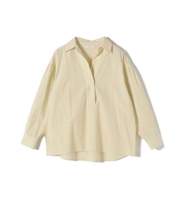SHIPS for women「〈手洗い可能〉無地 / ストライプ サイド スリット スキッパー コットン シャツ 2」|シャツ・ブラウス|