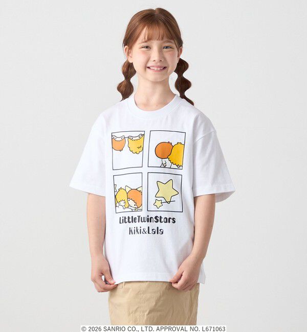 SHIPS any「LITTLE TWIN STARS &times; SHIPS any: リトルツインスターズ プリント TEE <KIDS>」|Tシャツ・カットソー|ホワイト