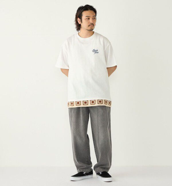 SHIPS Colors 「【WEB限定】SHIPS Colors:クロシェニット ロゴ刺繍 Tシャツ◇」|Tシャツ・カットソー|