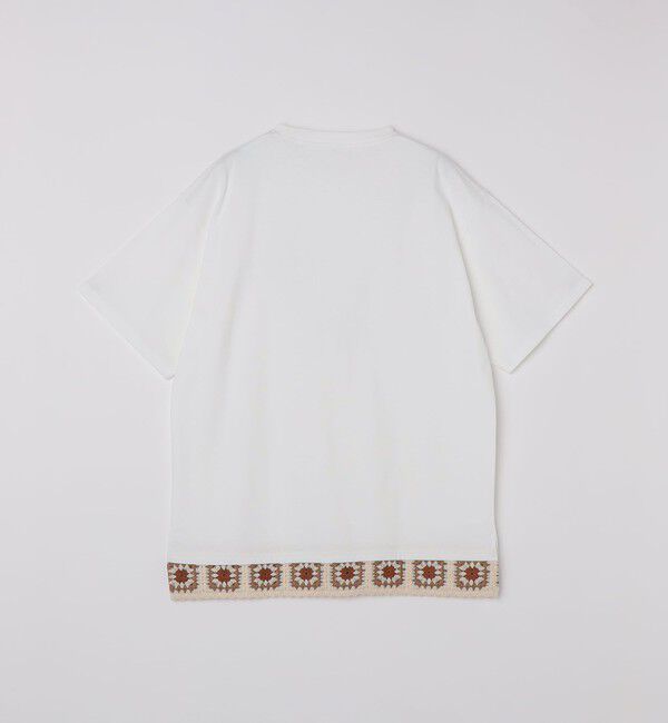 SHIPS Colors 「【WEB限定】SHIPS Colors:クロシェニット ロゴ刺繍 Tシャツ◇」|Tシャツ・カットソー|