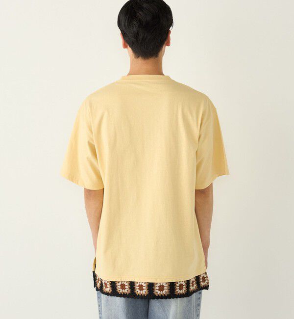SHIPS Colors 「【WEB限定】SHIPS Colors:クロシェニット ロゴ刺繍 Tシャツ◇」|Tシャツ・カットソー|