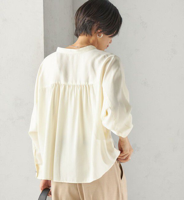 SHIPS for women「【実力派ベーシック】〈手洗い可能〉プリシュランク ツイル ショート シャツ 羽織」|シャツ・ブラウス|