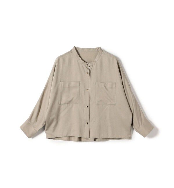 SHIPS for women「【実力派ベーシック】〈手洗い可能〉プリシュランク ツイル ショート シャツ 羽織」|シャツ・ブラウス|