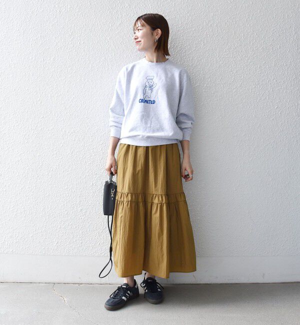 SHIPS any「《予約》〈洗濯機可能〉ウエスト リブ ギャザー スカート［NAVY BLUE］」|スカート|
