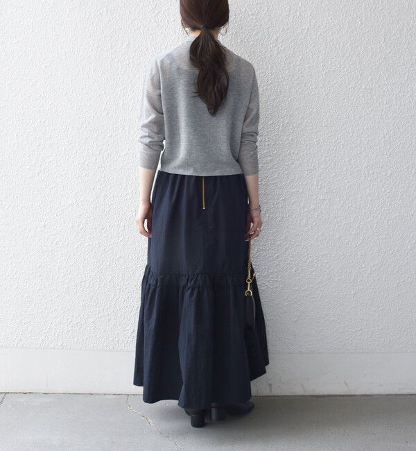 SHIPS any「《予約》〈洗濯機可能〉ウエスト リブ ギャザー スカート［NAVY BLUE］」|スカート|