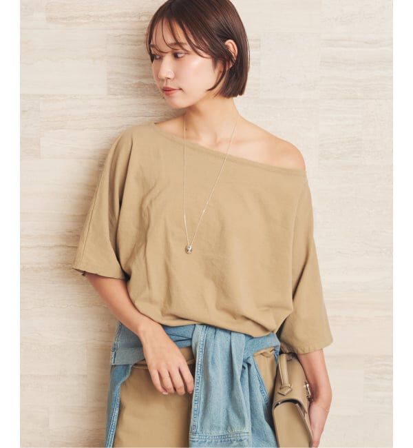 Plage「twist jersey Tシャツ」|Tシャツ・カットソー|ベージュ