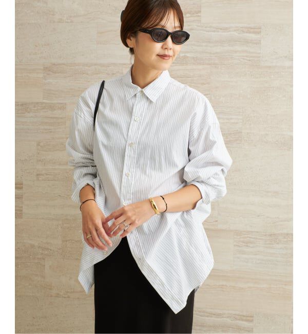 Plage「《予約》Wide Tunic シャツ」|シャツ・ブラウス|ブラックベース