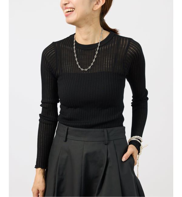 VERMEIL par iena「OSCALITO オスカリート L/S Roundneck Shirt」|Tシャツ・カットソー|ブラック