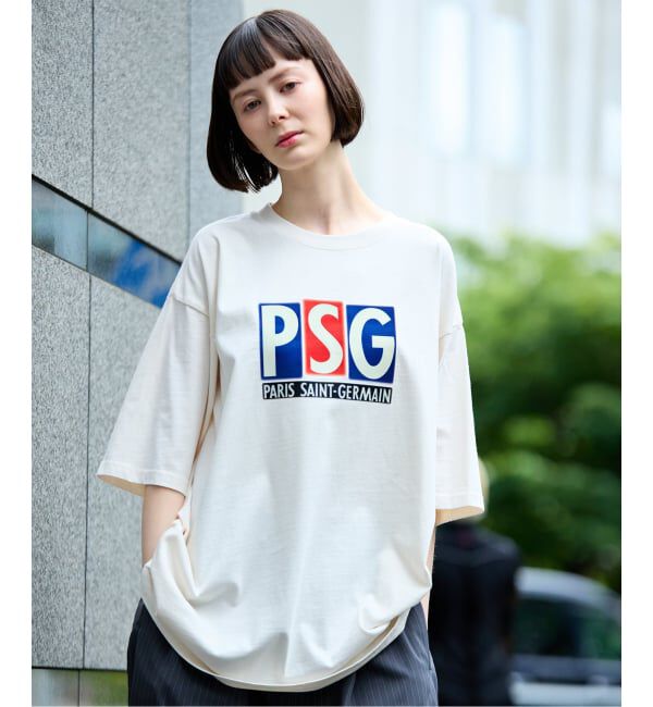 Paris Saint-Germain「【Paris Saint-Germain 】 JP Classic Flock Logo Tee 1」|Tシャツ・カットソー|ホワイト