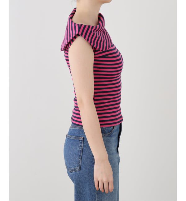 PULP「OMO/オモ Stripes Boatneck Top」|Tシャツ・カットソー|