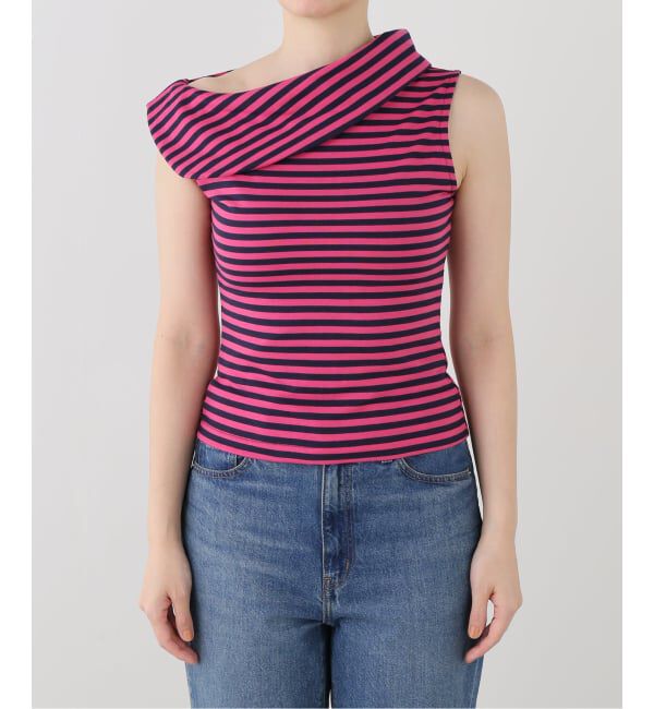 PULP「OMO/オモ Stripes Boatneck Top」|Tシャツ・カットソー|