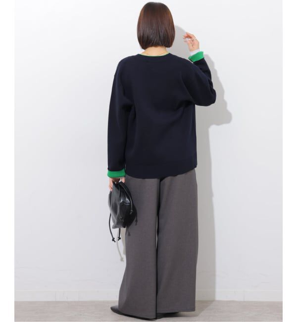 JOURNAL STANDARD relume「《予約》ダブルニットコントラストVネックカーディガン」|カーディガン|