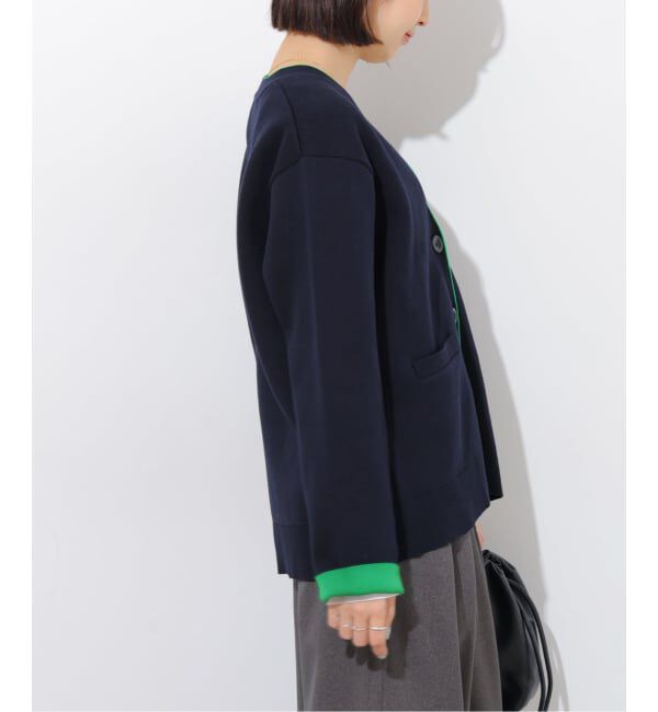 JOURNAL STANDARD relume「《予約》ダブルニットコントラストVネックカーディガン」|カーディガン|