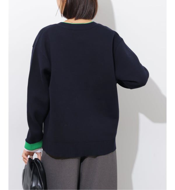 JOURNAL STANDARD relume「《予約》ダブルニットコントラストVネックカーディガン」|カーディガン|