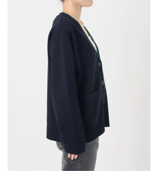JOURNAL STANDARD relume「《予約》ダブルニットコントラストVネックカーディガン」|カーディガン|