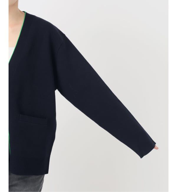 JOURNAL STANDARD relume「《予約》ダブルニットコントラストVネックカーディガン」|カーディガン|