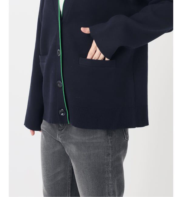 JOURNAL STANDARD relume「《予約》ダブルニットコントラストVネックカーディガン」|カーディガン|