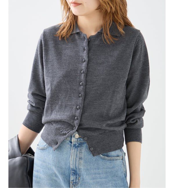 journal standard L'essage「《予約》NOTHING WRITTEN/ナッシングリトゥン  MUFFIN BUTTON CARDIGAN　カーディガン」|カーディガン|グレーA