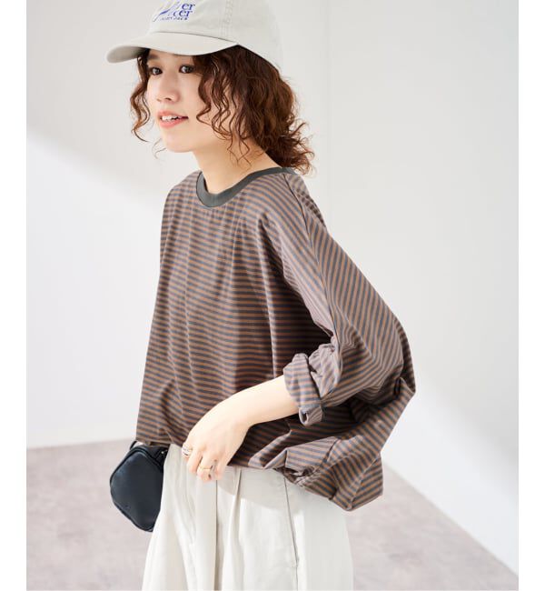 FRAMeWORK「STAR&STRIPE 別注ドルマンスリーブマルチボーダーT」|Tシャツ・カットソー|