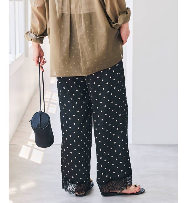 Spick and Span「《セットアップ可 / 追加》レースドッキングドットサテンパンツ」|その他|