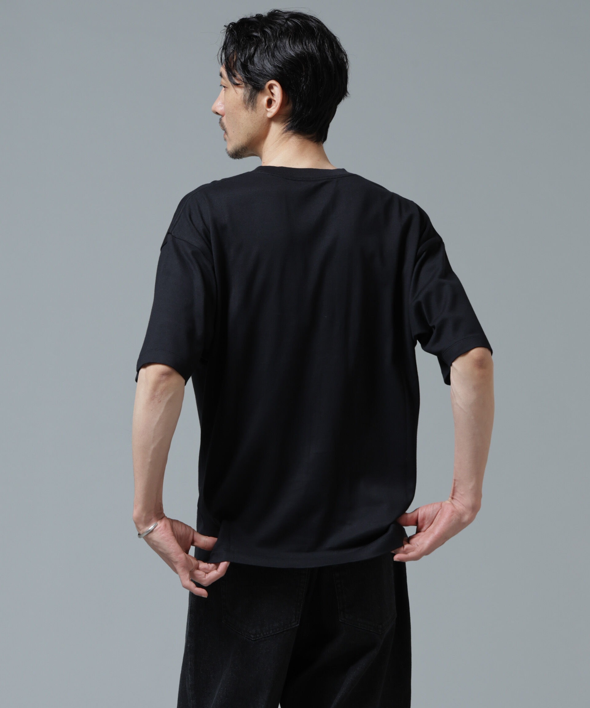 NANO universe「Anti Soaked(R) 汗染み防止 ミドルウェイト 7.1oz ビッグシルエットTシャツ」|Tシャツ・カットソー|