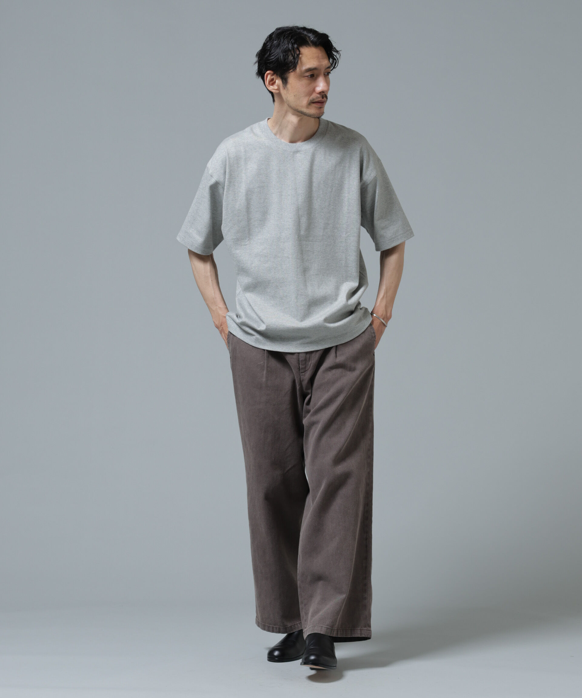 NANO universe「Anti Soaked(R) 汗染み防止 ミドルウェイト 7.1oz ビッグシルエットTシャツ」|Tシャツ・カットソー|