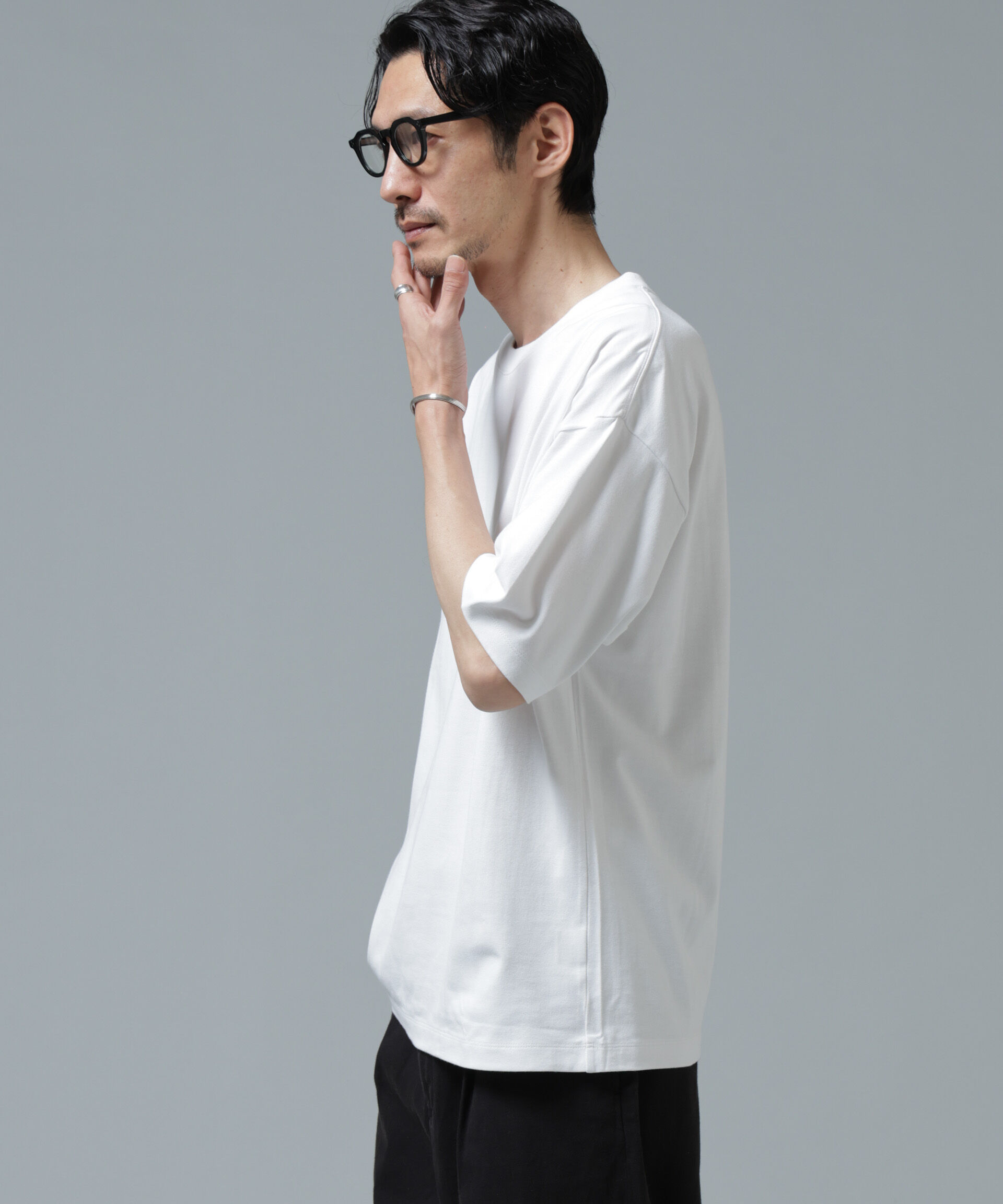 NANO universe「Anti Soaked(R) 汗染み防止 ミドルウェイト 7.1oz ビッグシルエットTシャツ」|Tシャツ・カットソー|