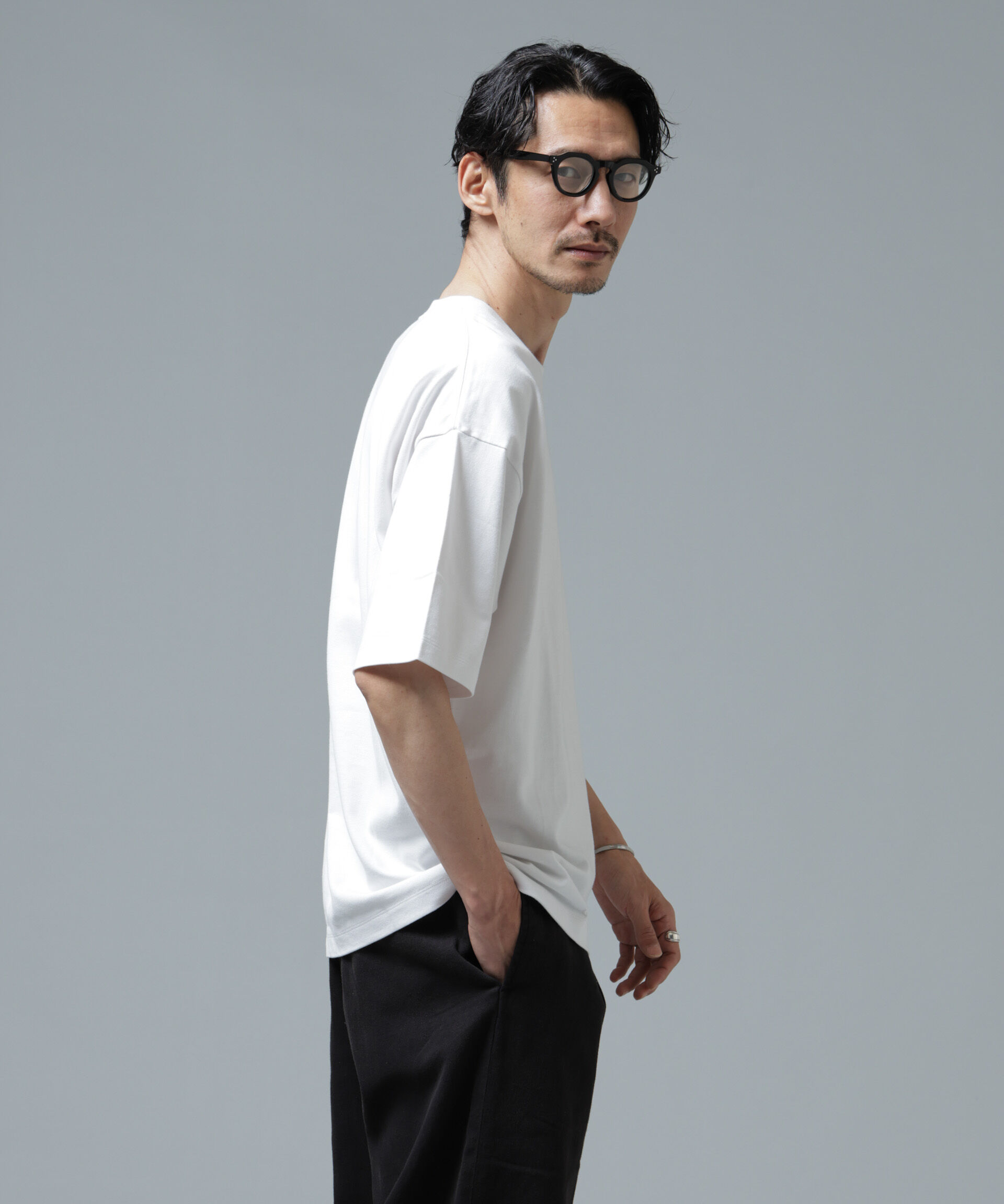 NANO universe「Anti Soaked(R) 汗染み防止 ミドルウェイト 7.1oz ビッグシルエットTシャツ」|Tシャツ・カットソー|