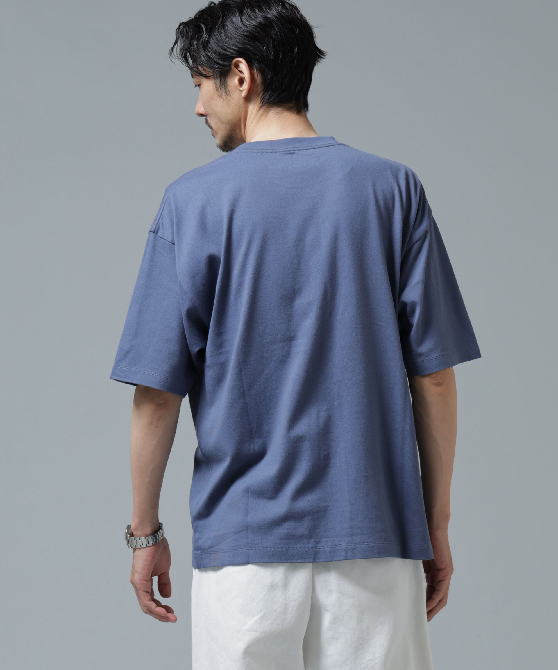 NANO universe「Anti Soaked(R) 汗染み防止 ミドルウェイト 7.1oz ビッグシルエットTシャツ」|Tシャツ・カットソー|