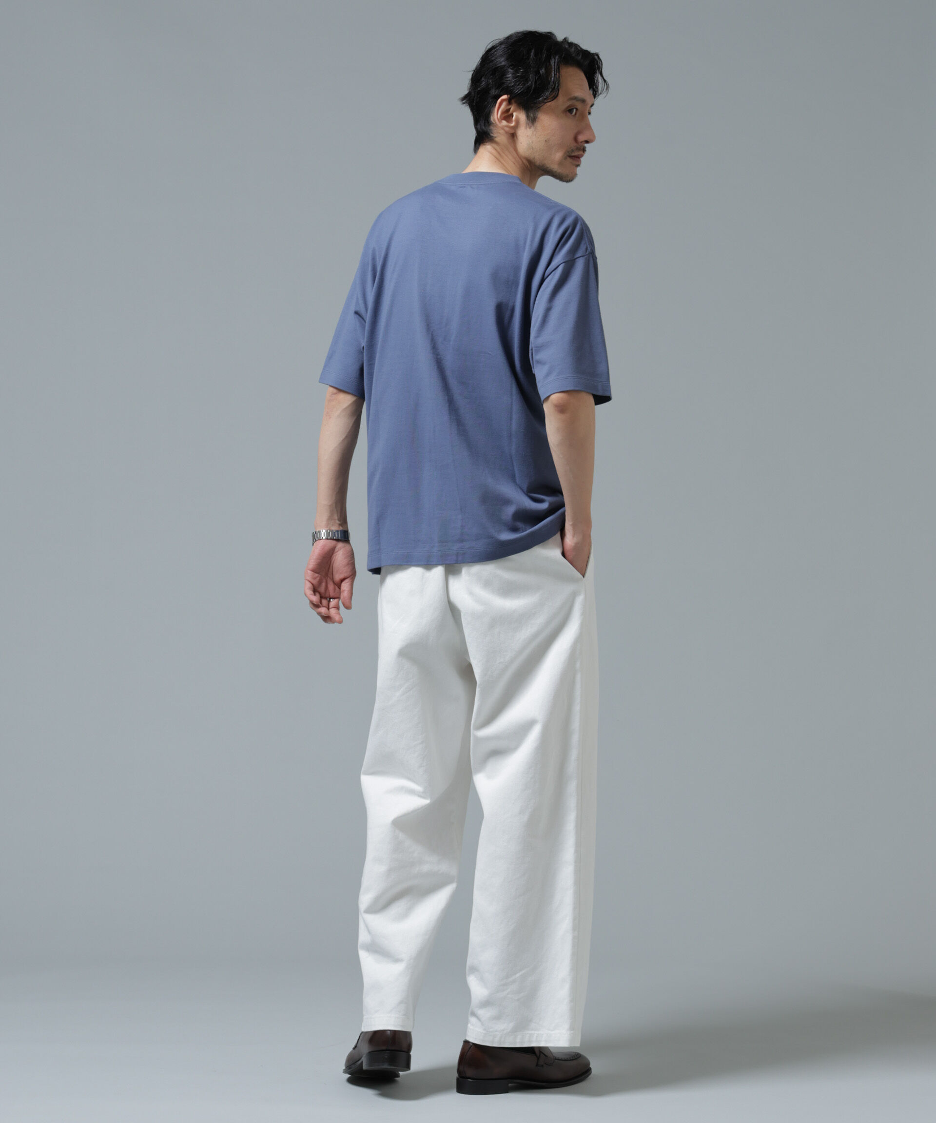NANO universe「Anti Soaked(R) 汗染み防止 ミドルウェイト 7.1oz ビッグシルエットTシャツ」|Tシャツ・カットソー|