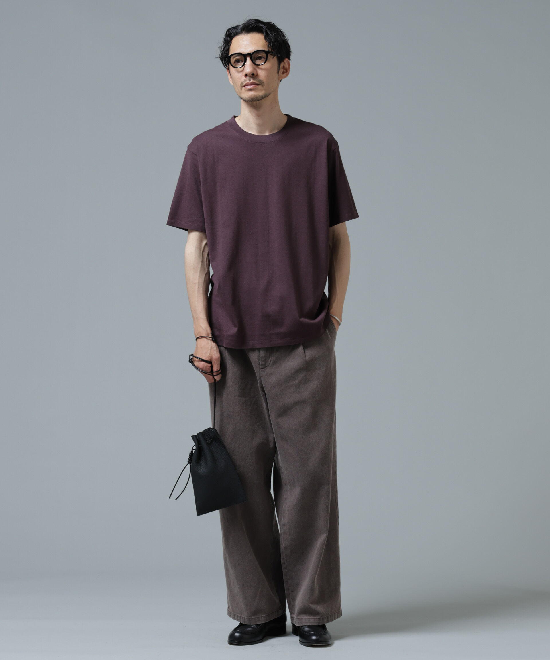 NANO universe「Anti Soaked(R) 汗染み防止 ライトウェイト 5.6oz ミドルシルエットTシャツ」|Tシャツ・カットソー|
