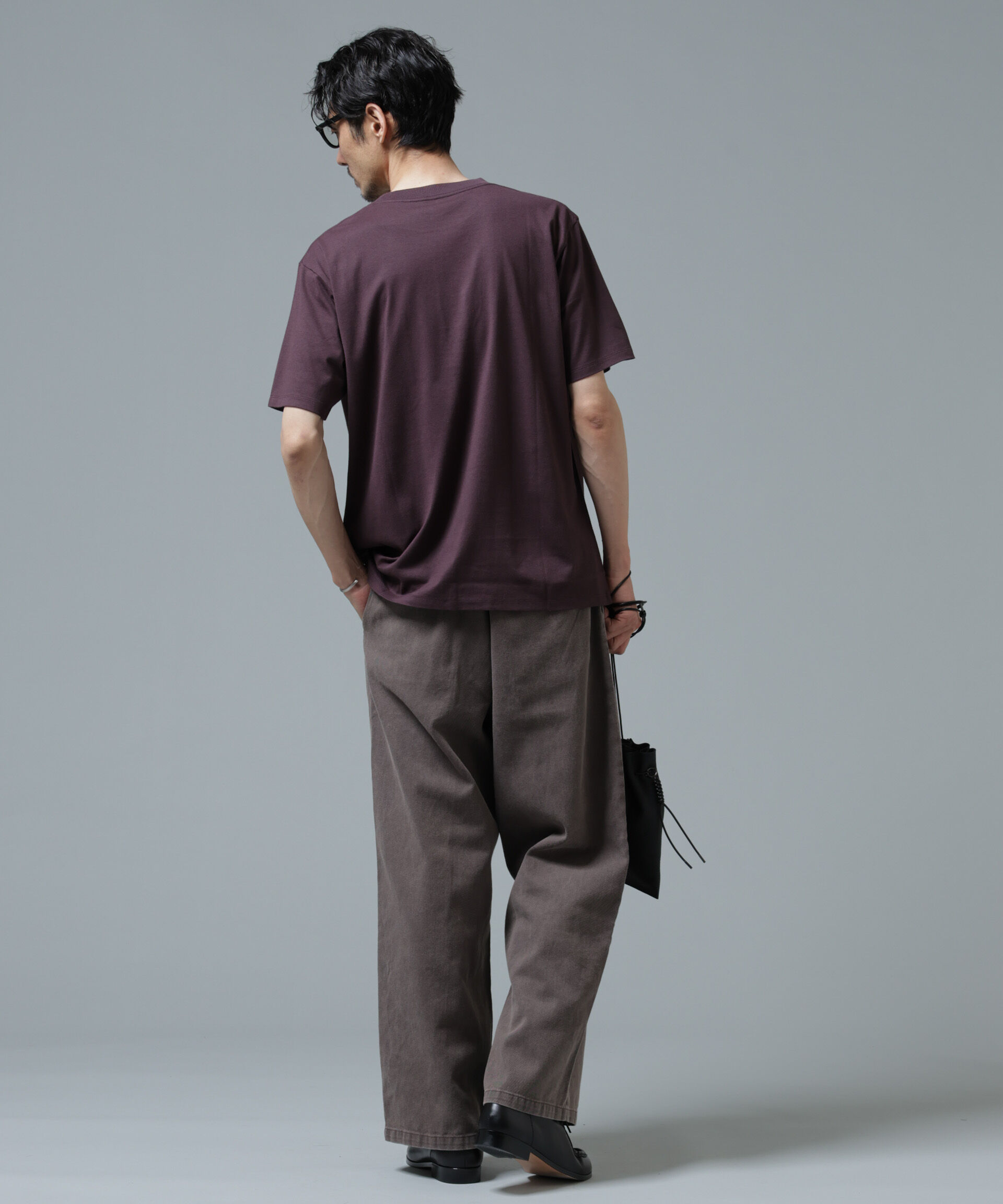 NANO universe「Anti Soaked(R) 汗染み防止 ライトウェイト 5.6oz ミドルシルエットTシャツ」|Tシャツ・カットソー|